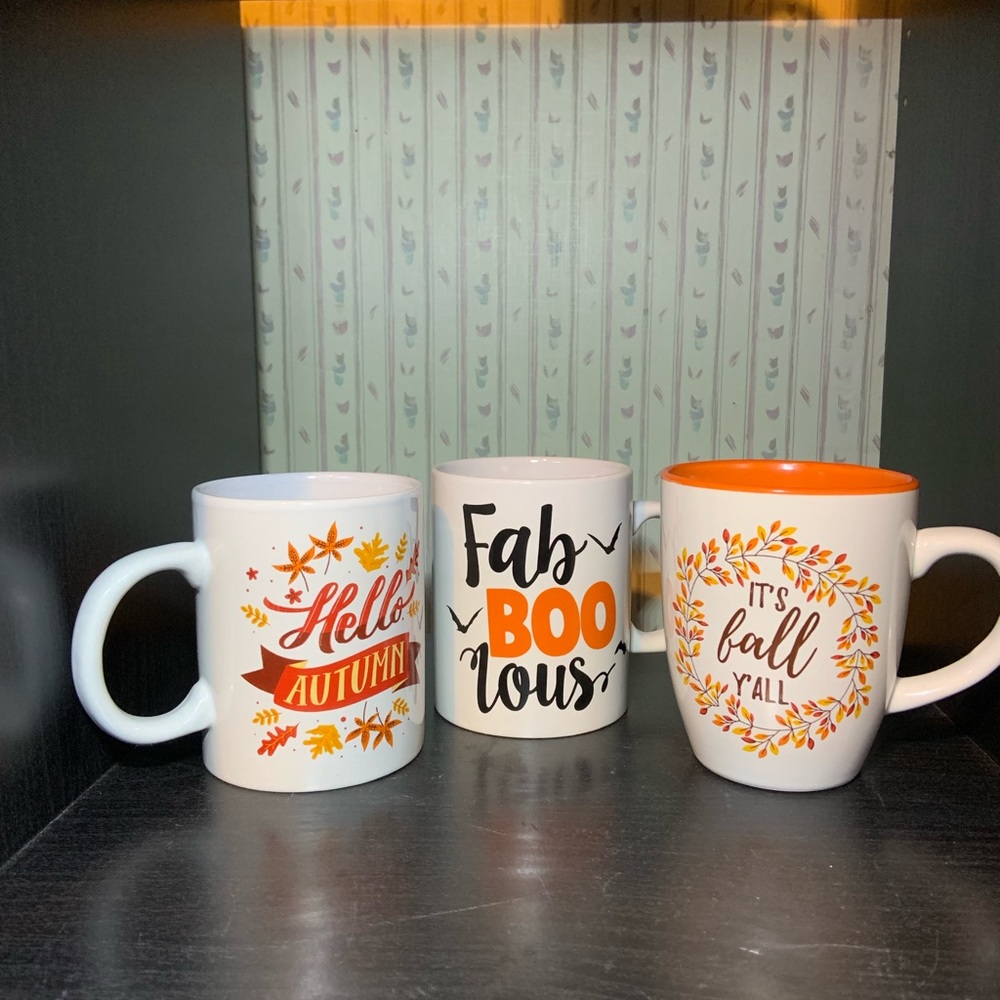Fall Ceramic Coffee Cups NWOT